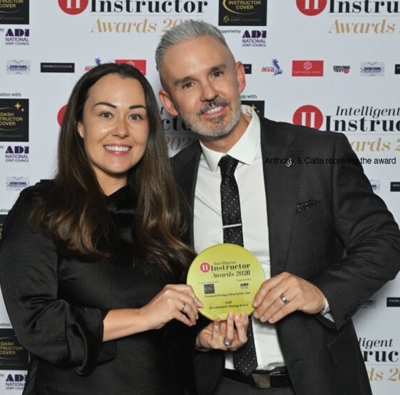 Anthony & Carla receiving the award