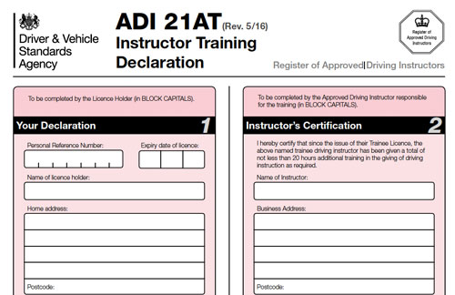 additional hours training form