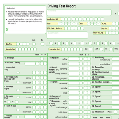 Mock Test Report Form