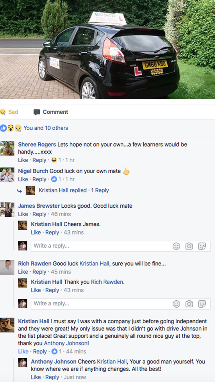Kristian Hall leaves driveJohnson's