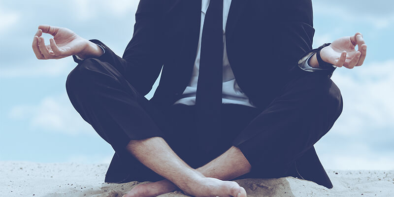man meditating
