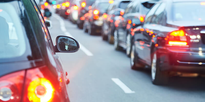 Line Of Cars Tailgating