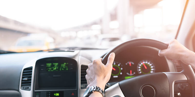 Man Driving On Road