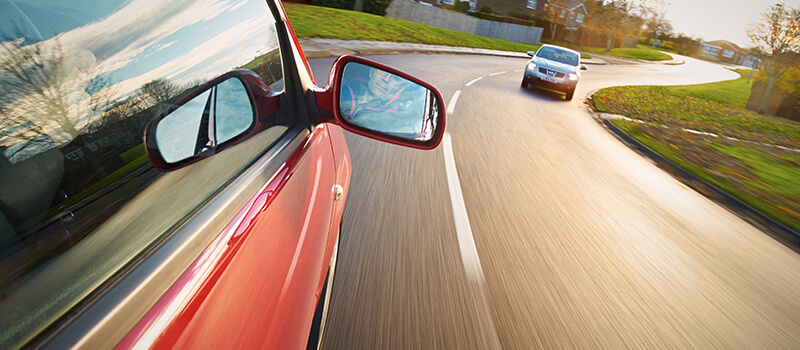 car driving on road