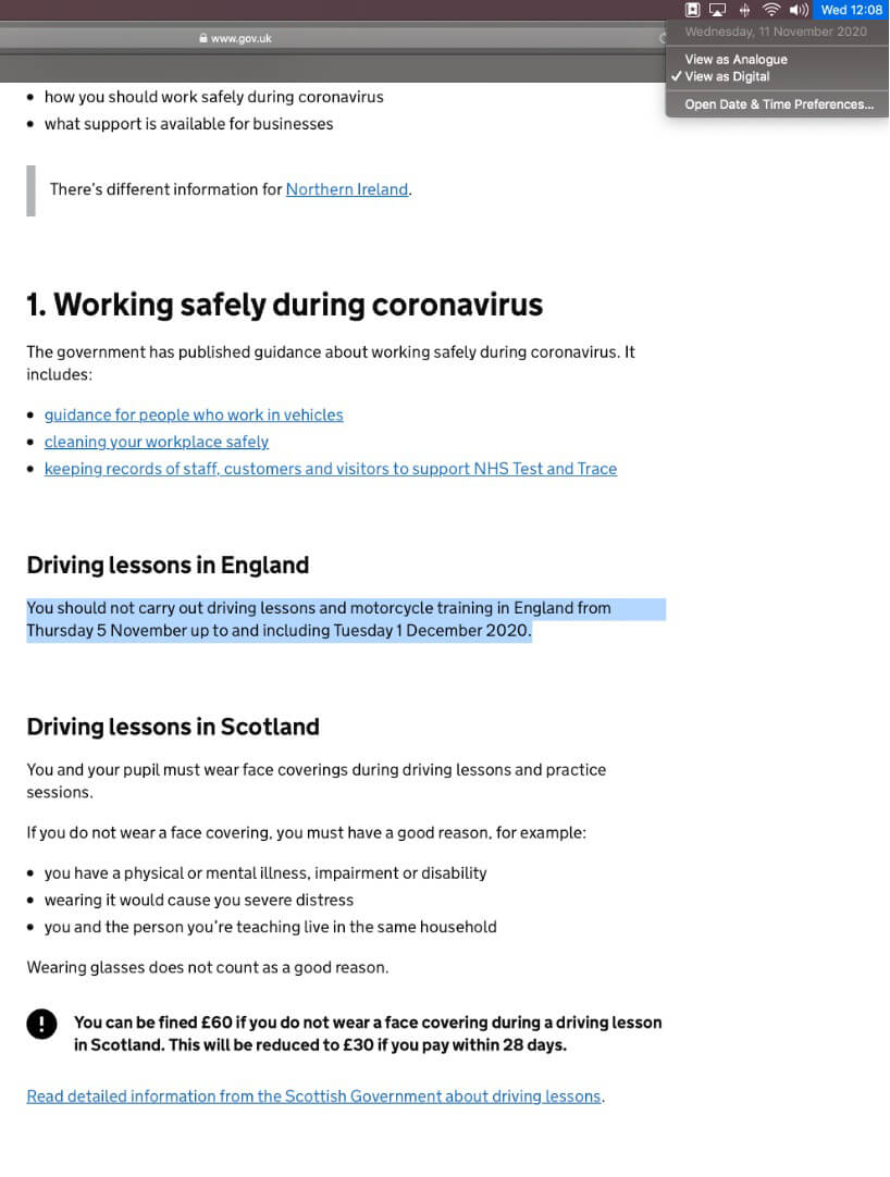 DVSA wording - should 1