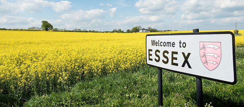 Welcome to Essex sign post