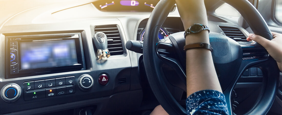 Careful driving with the radio on