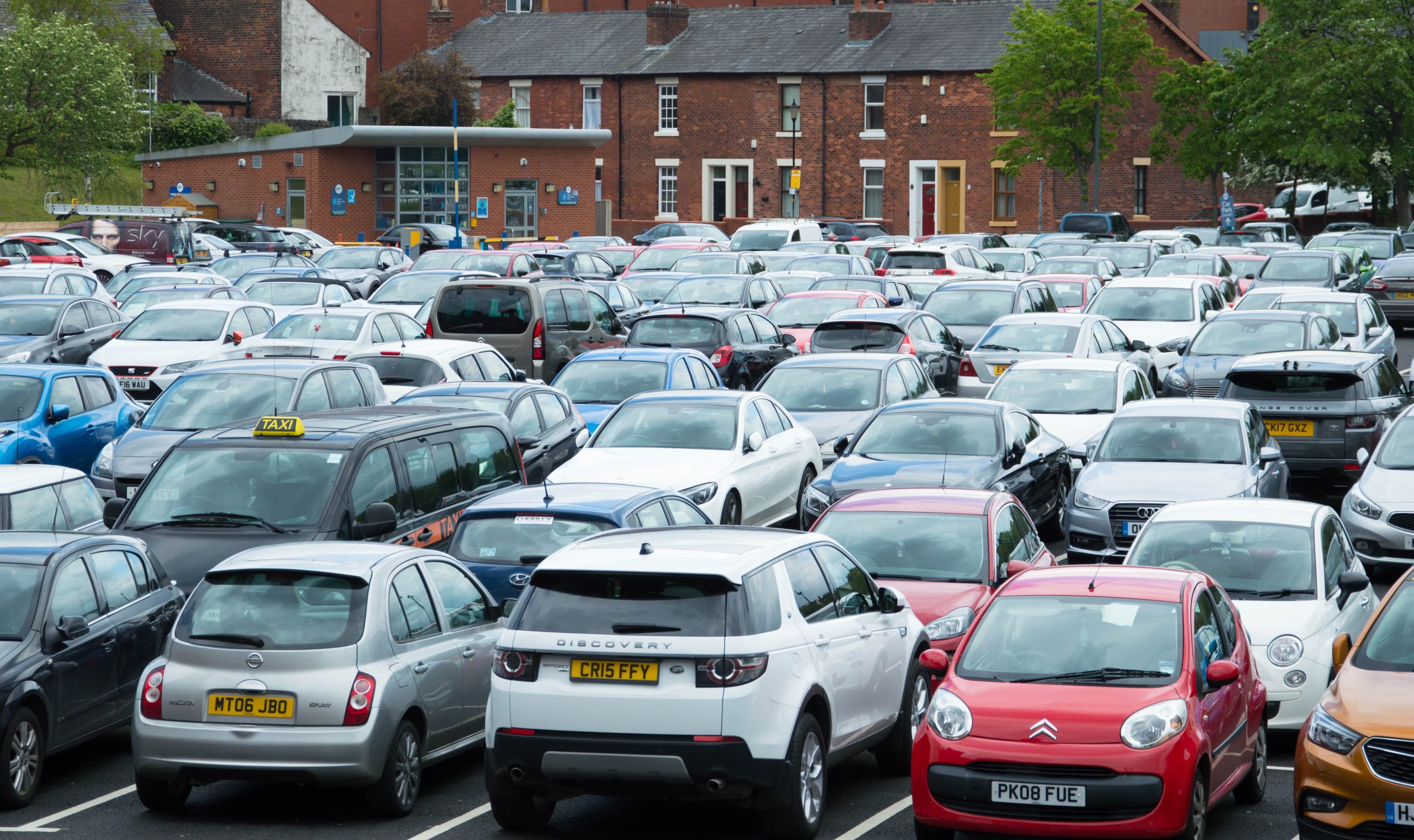 cars parked in a car park