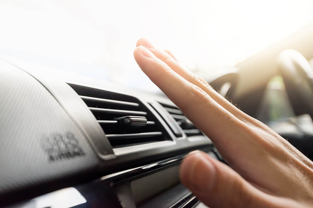 car air conditioning with hand