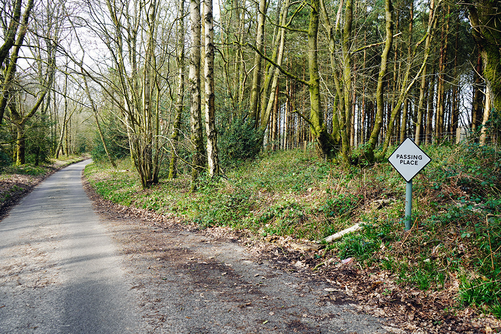 passing place on single track road