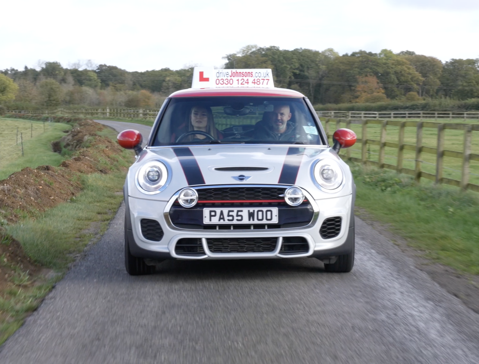 Car driving on road