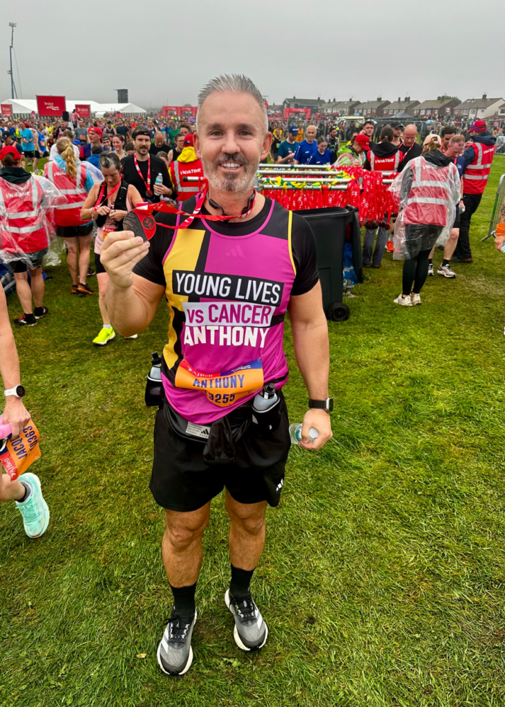 Anthony Johnson with Great North Run medal
