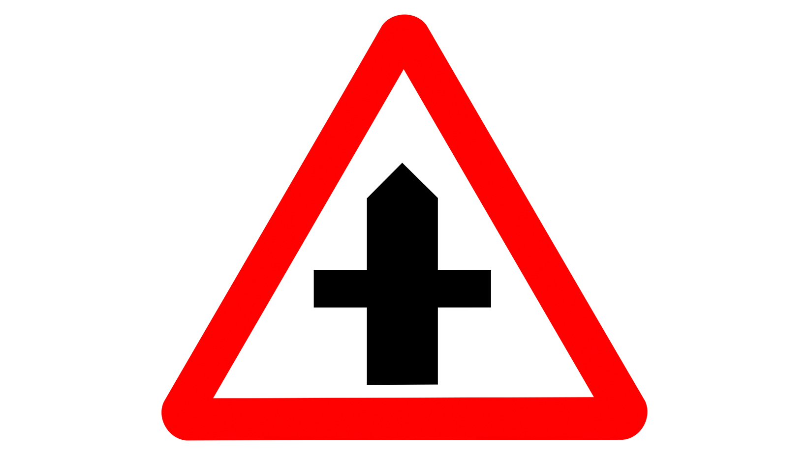 Crossroads road sign