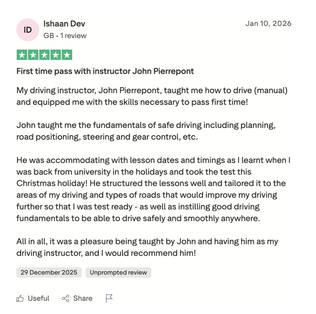 John Pierrepont's winning Trustpilot review