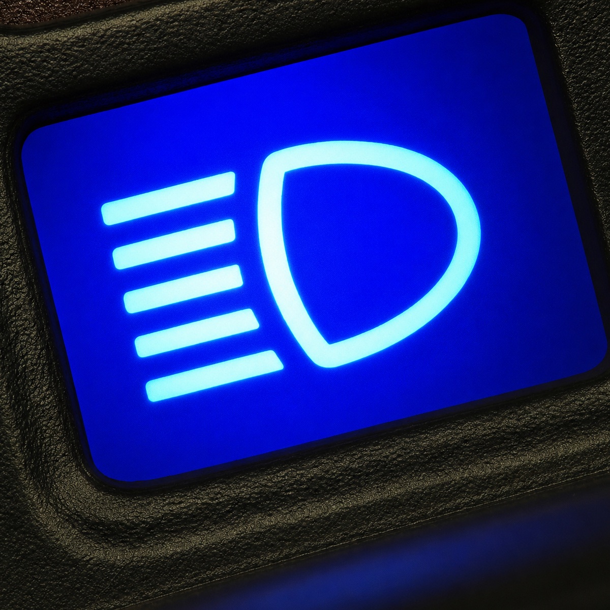 Full beam dashboard light