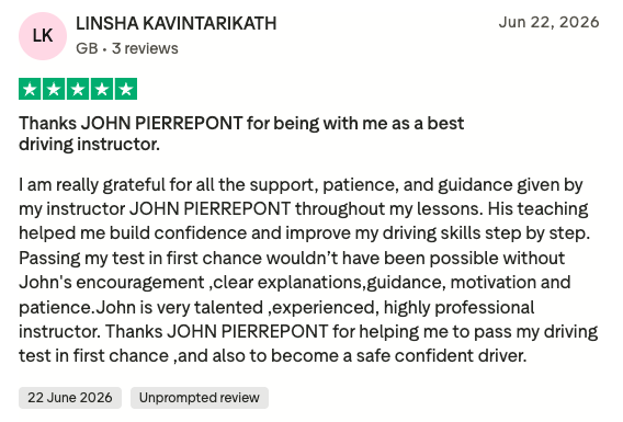 John's winning Trustpilot review